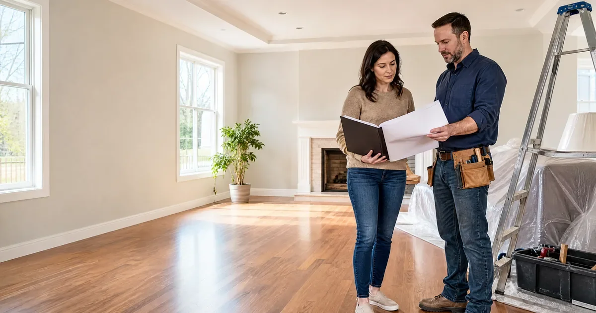 Homeowners insurance documents reviewed before a home renovation project begins