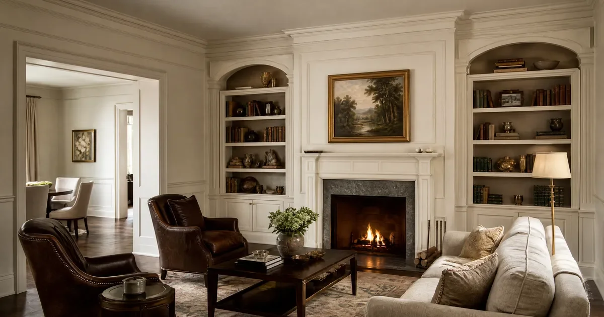 Custom millwork with crown molding and paneled walls adding architectural character to a home