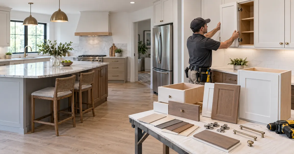 Kitchen cabinet doors and drawer fronts being refaced instead of fully replaced